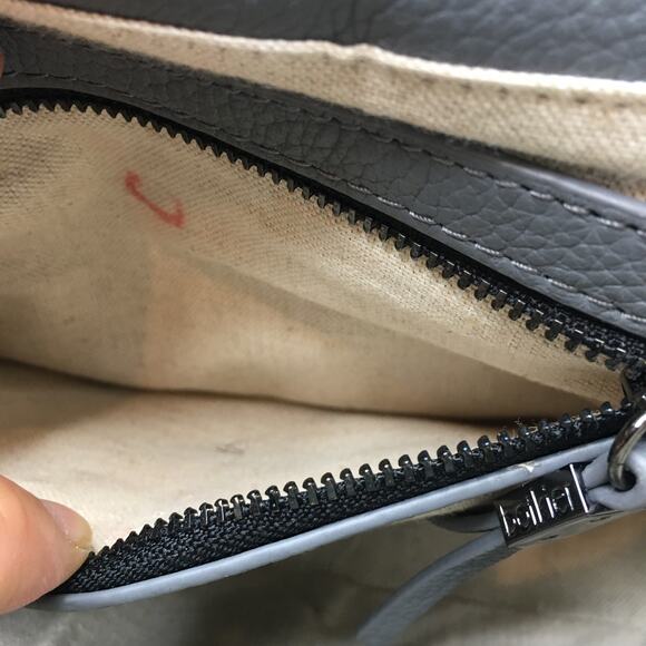 Botkier Trigger Saddle Crossbody Magnetic Flap Purse Bag Gray Adjustable Straps - Picture 9 of 10